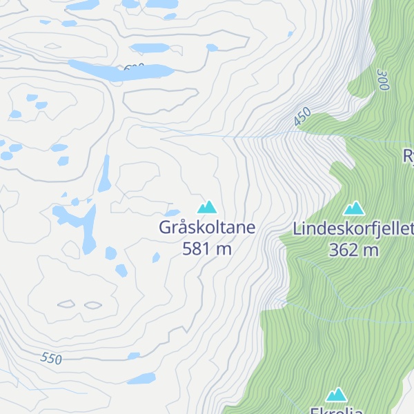 Map of Gråskoltane