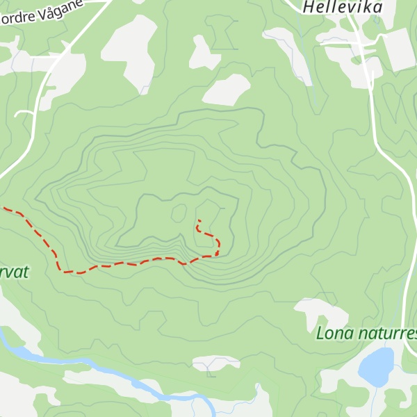 Map of Hellevikåsen
