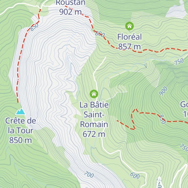 Map of La Bâtie Saint-Romain