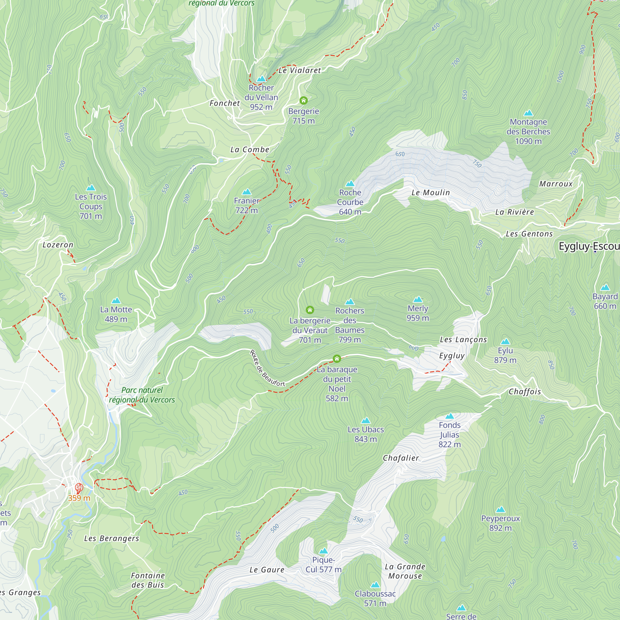 La bergerie du Veraut map