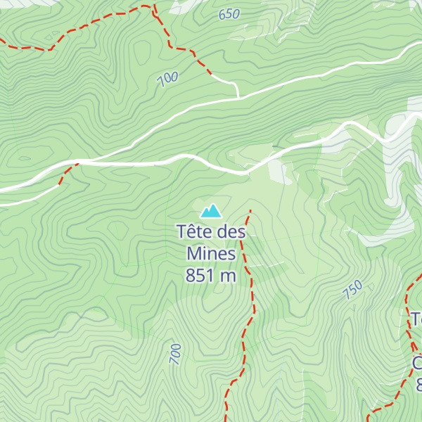 Map of Tête des Mines