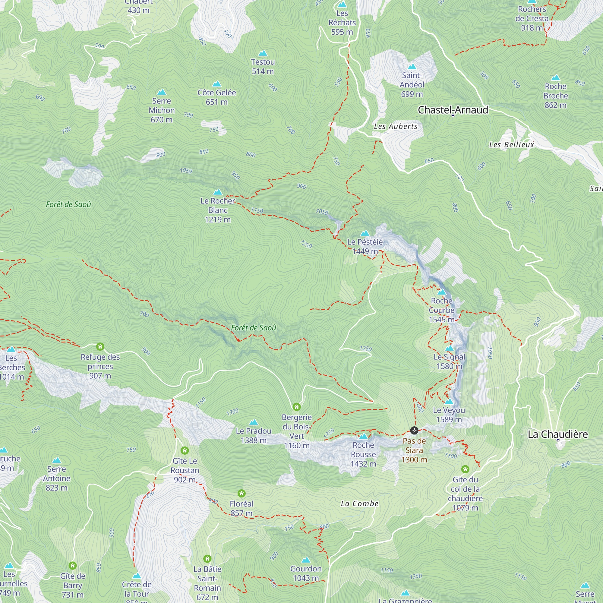 Refuge des Girards map