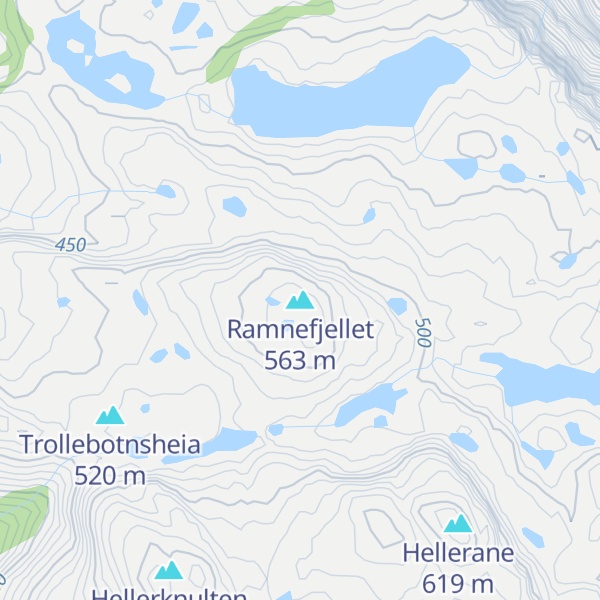 Map of Ramnefjellet