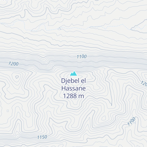 Map of Djebel el Hassane