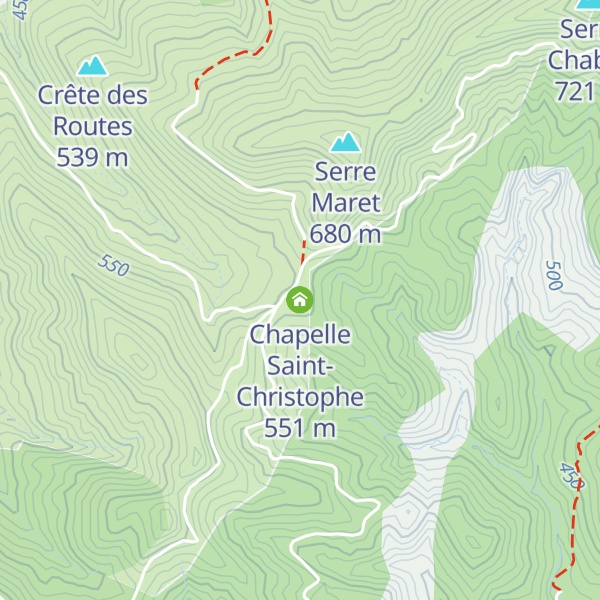 Map of Chapelle Saint-Christophe