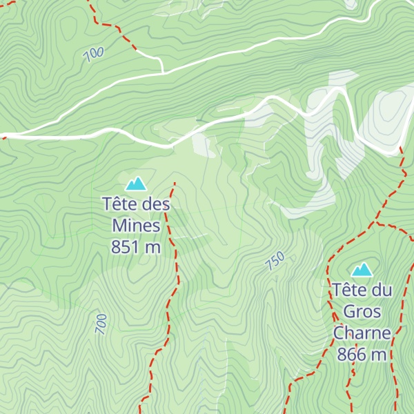 Map of Tête du Fribouquet