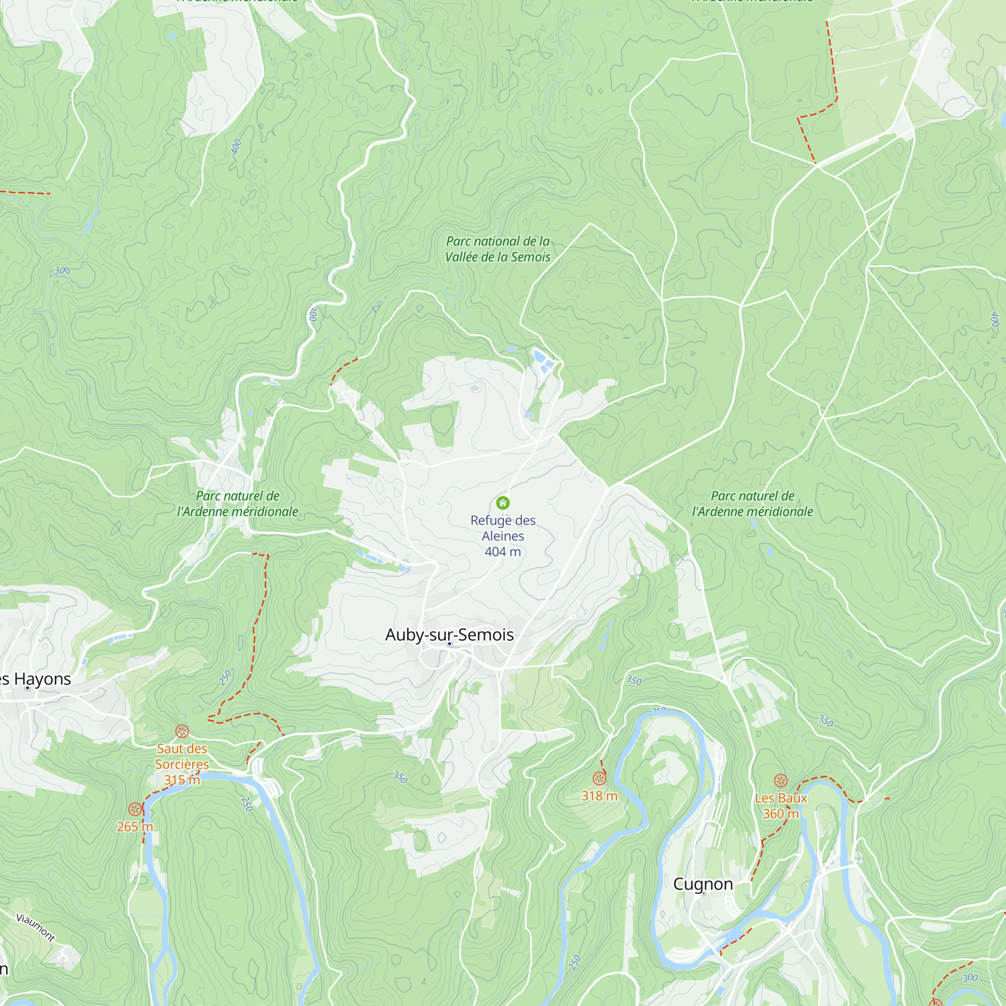 Refuge des Aleines map