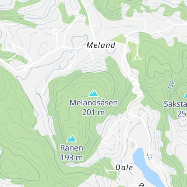 Map of Melandsåsen