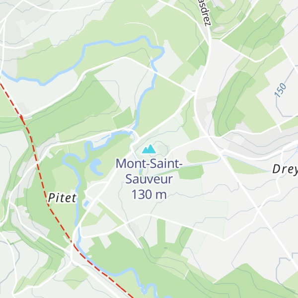 Map of Mont-Saint-Sauveur