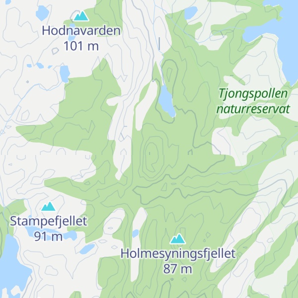 Map of Husasyningsfjellet