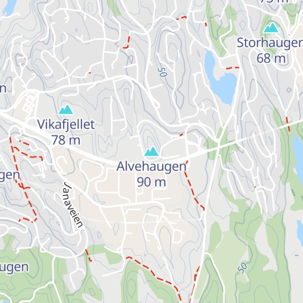 Map of Alvehaugen