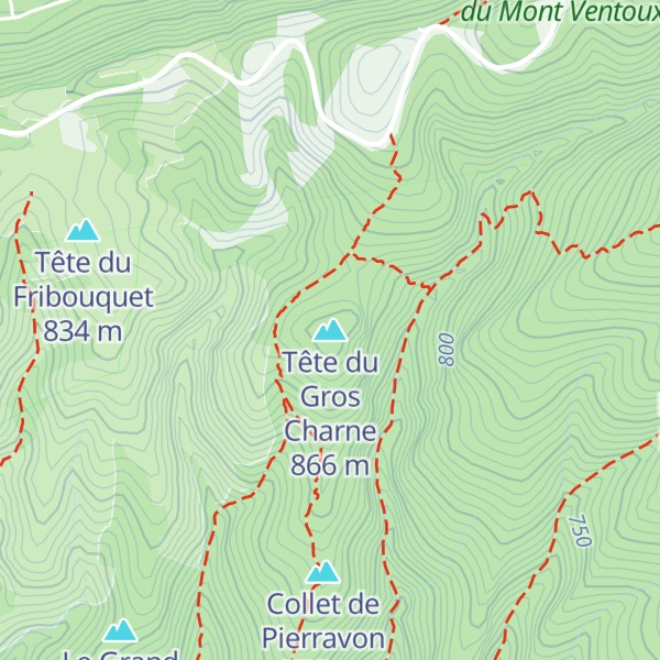 Map of Tête du Gros Charne