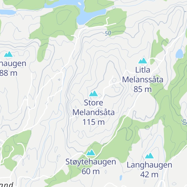 Map of Store Melandsåta