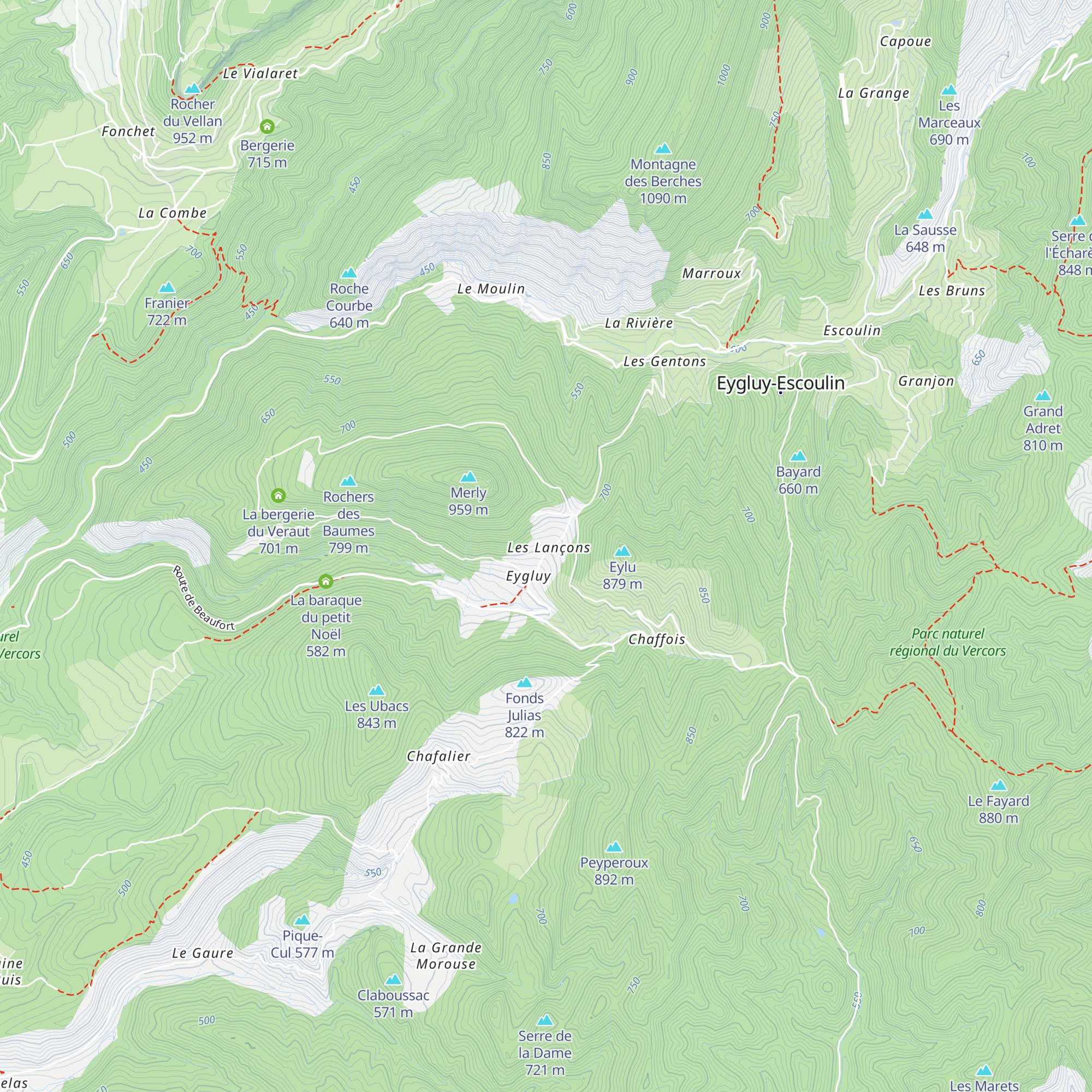 Gîte des Lançons map