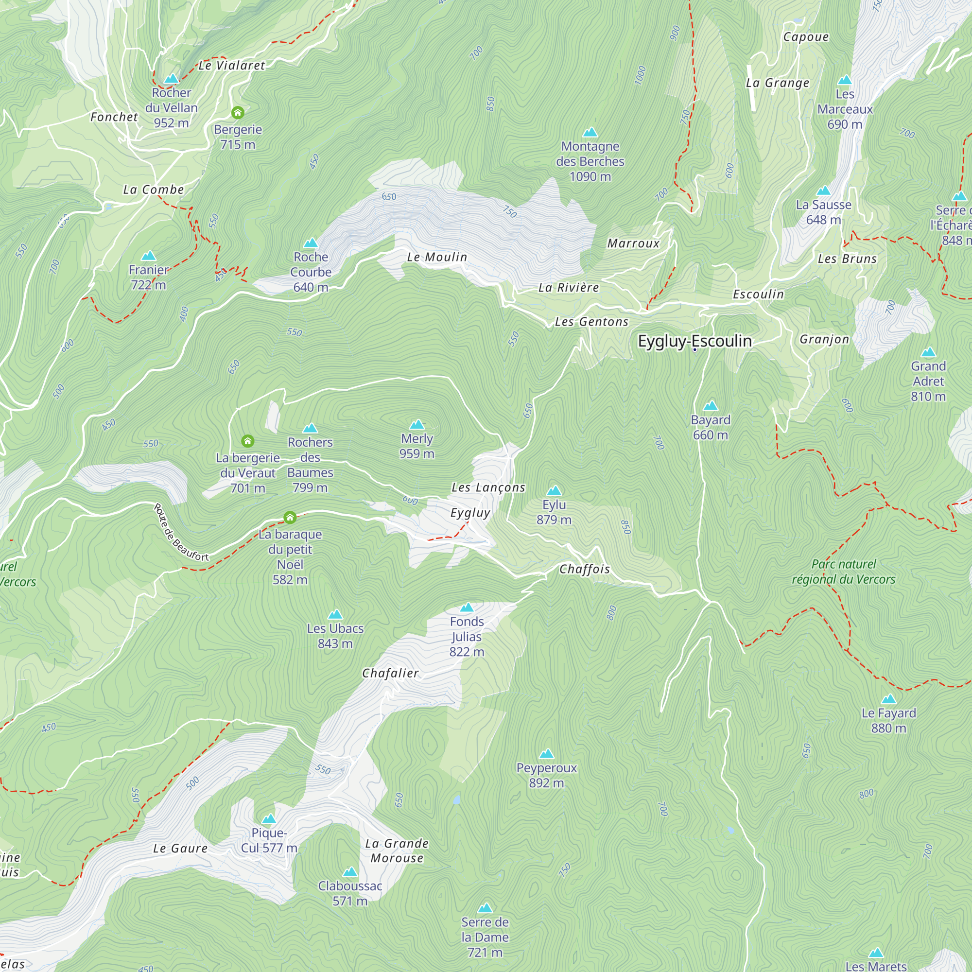 Gîte des Lançons map