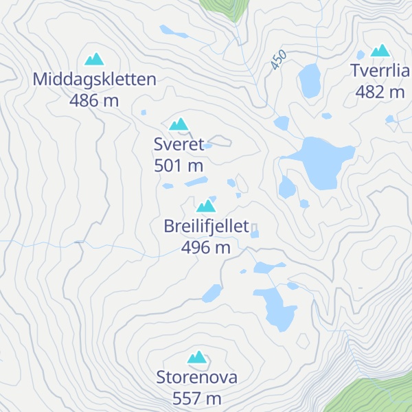 Map of Breilifjellet