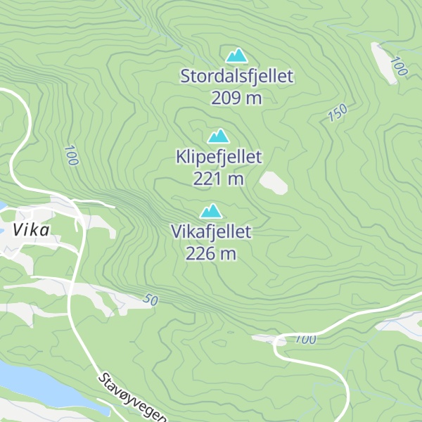 Map of Vikafjellet