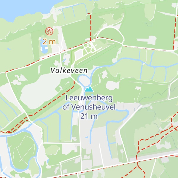 Map of Leeuwenberg of Venusheuvel