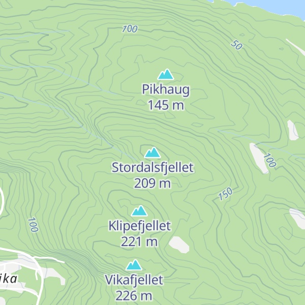 Map of Stordalsfjellet