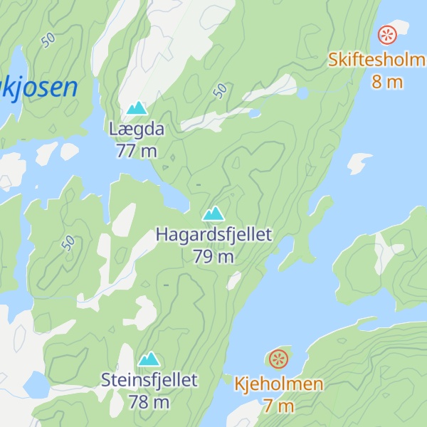 Map of Hagardsfjellet