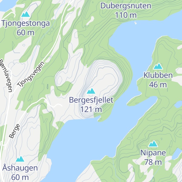 Map of Bergesfjellet