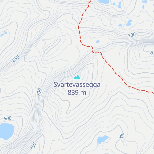 Map of Svartevassegga