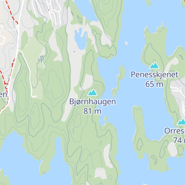 Map of Bjørnhaugen