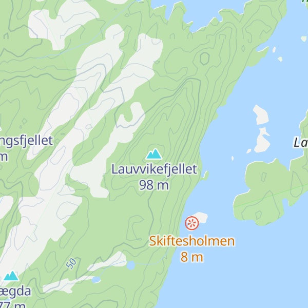 Map of Lauvvikefjellet