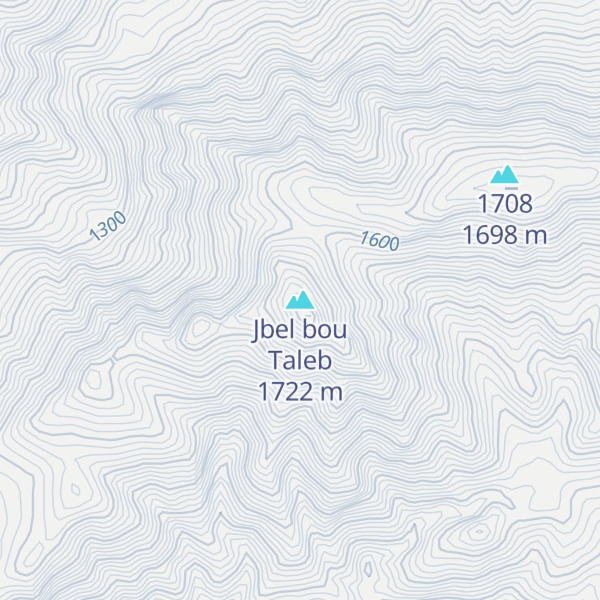 Map of Jbel bou Taleb