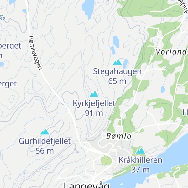 Map of Kyrkjefjellet