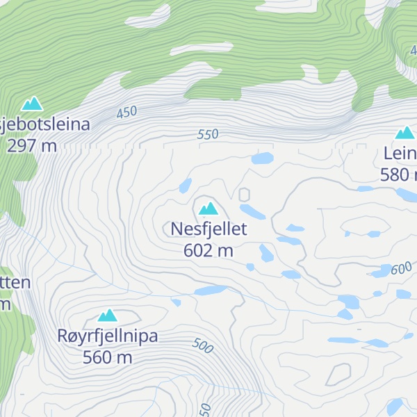 Map of Nesfjellet