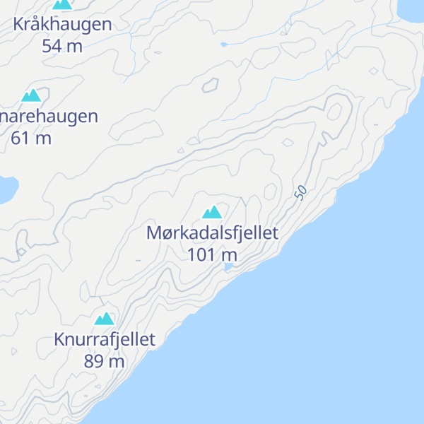 Map of Mørkadalsfjellet