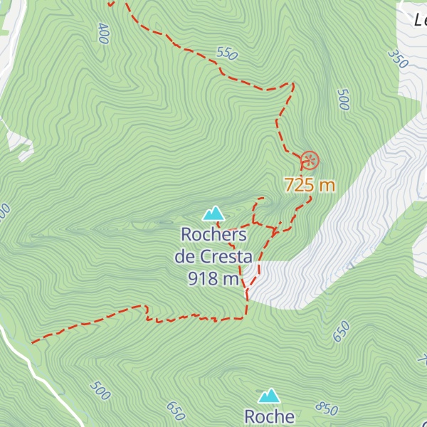 Map of Rochers de Cresta