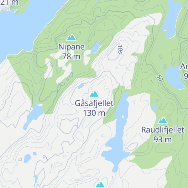 Map of Gåsafjellet