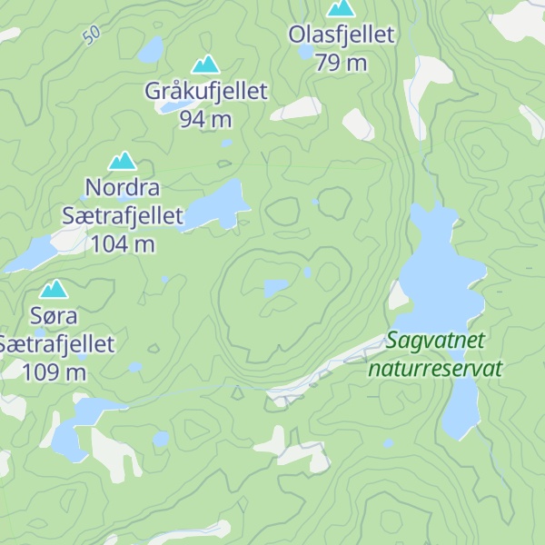 Map of Tverrfjellet