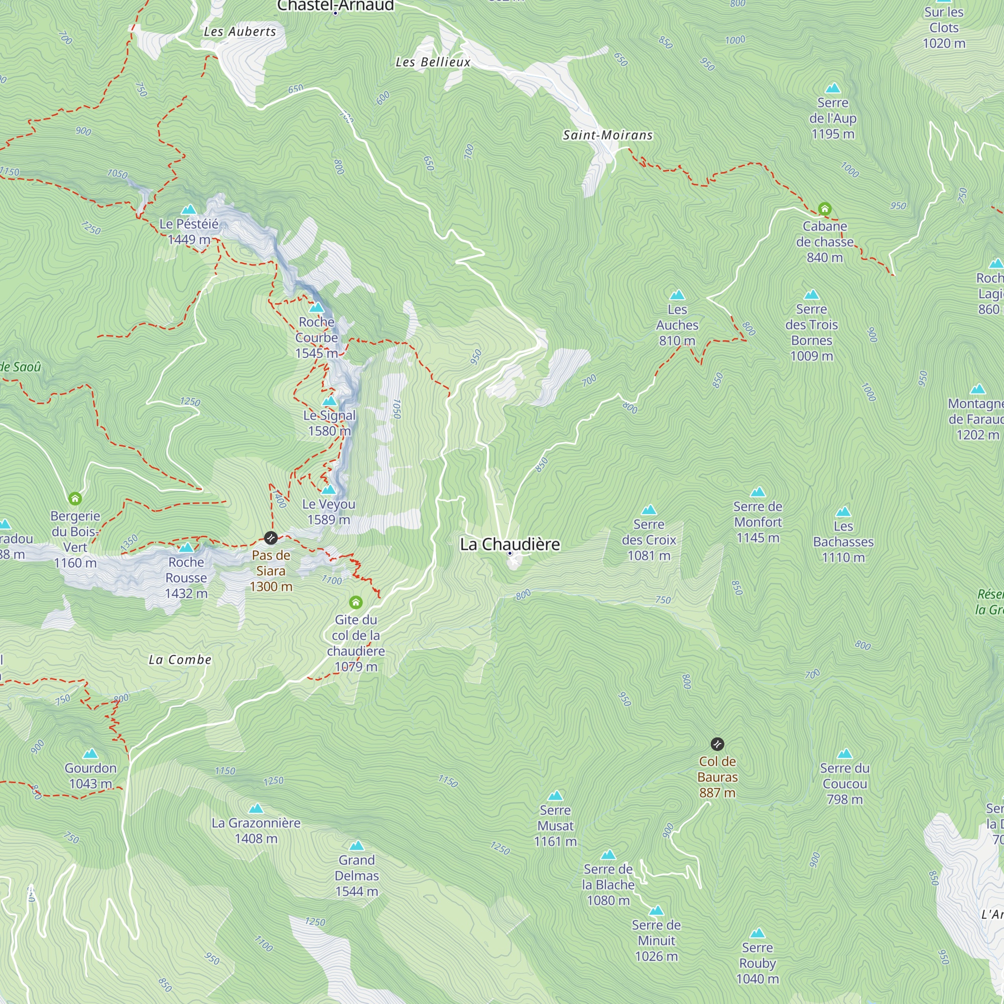 Gîtes sous la Roche map