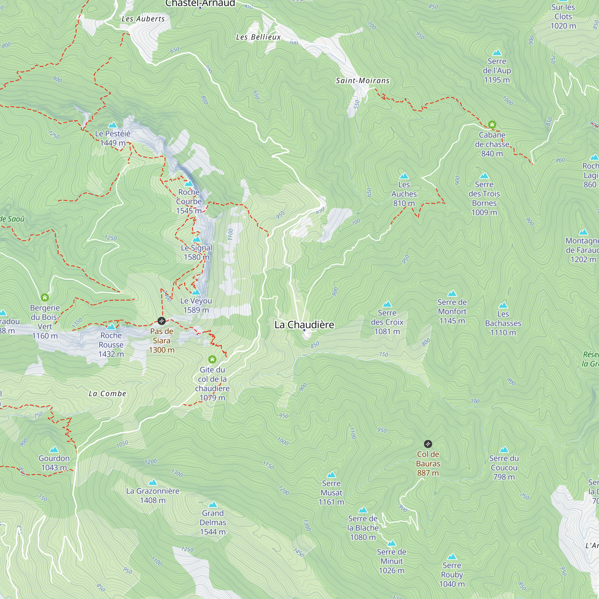 Gîtes sous la Roche map
