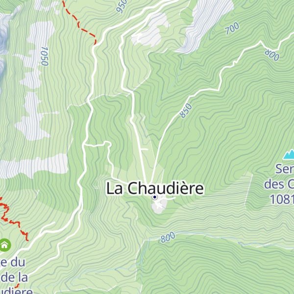 Map of Gîtes sous la Roche