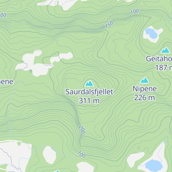 Map of Grønstadliheia