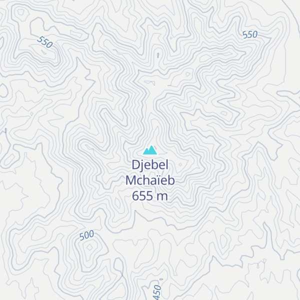 Map of Djebel Mchaïeb