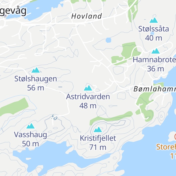 Map of Astridvarden