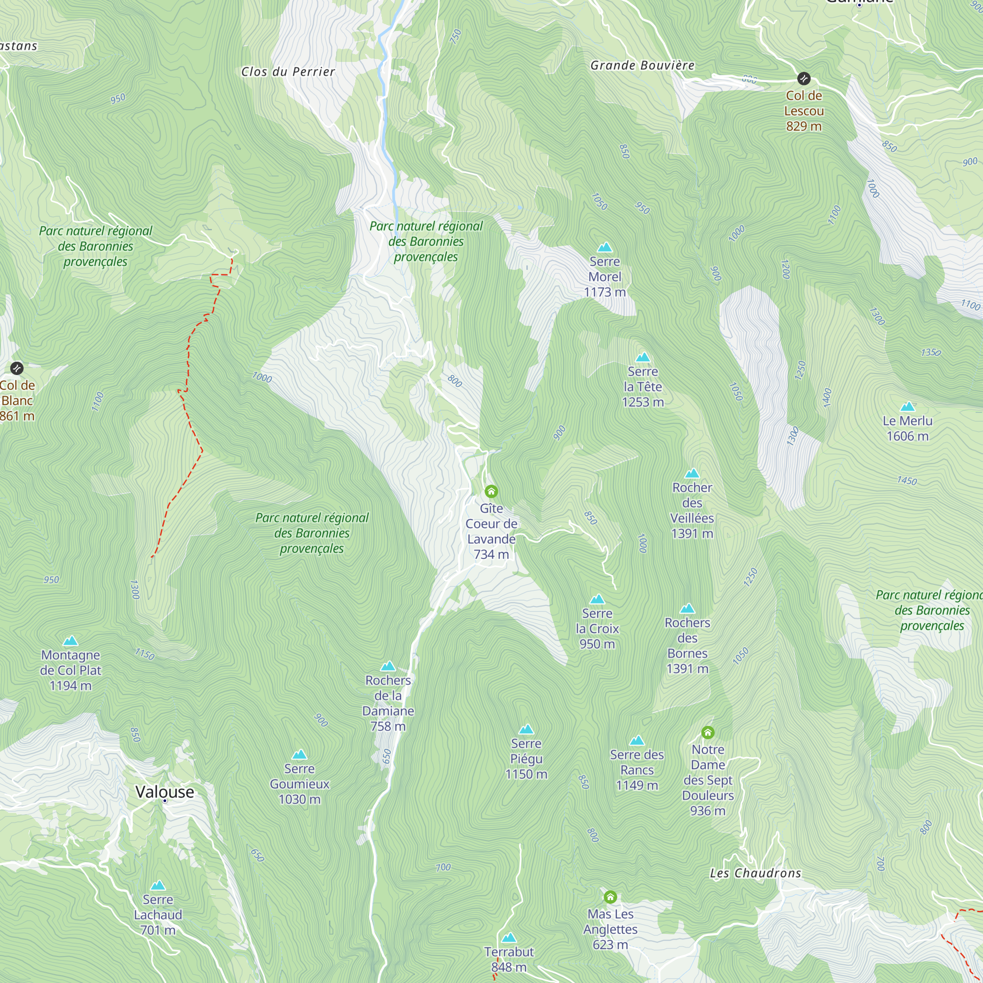 Gîte Coeur de Lavande map