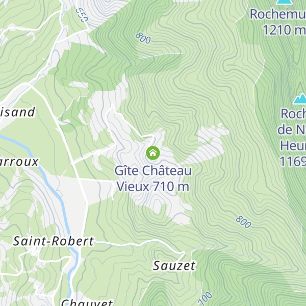 Map of Gîte Château Vieux