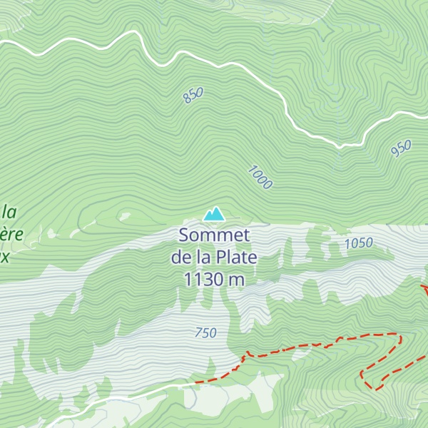 Map of Sommet de la Plate