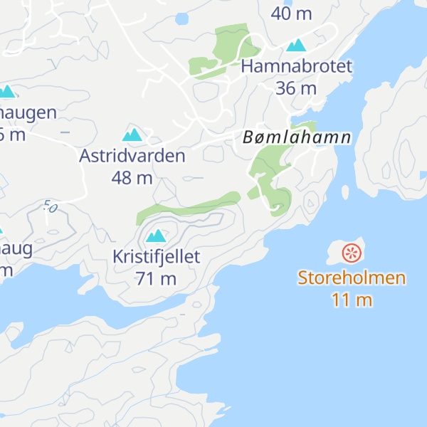 Map of Middagsvarden