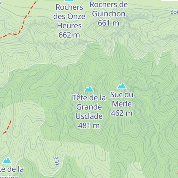 Map of Tête de la Grande Usclade