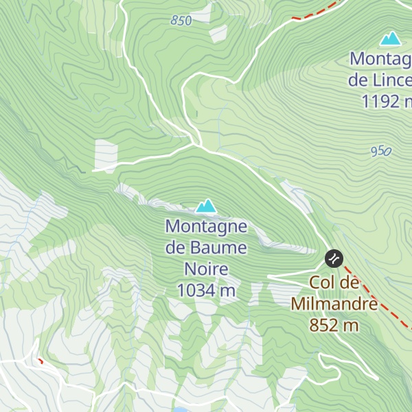 Map of Montagne de Baume Noire