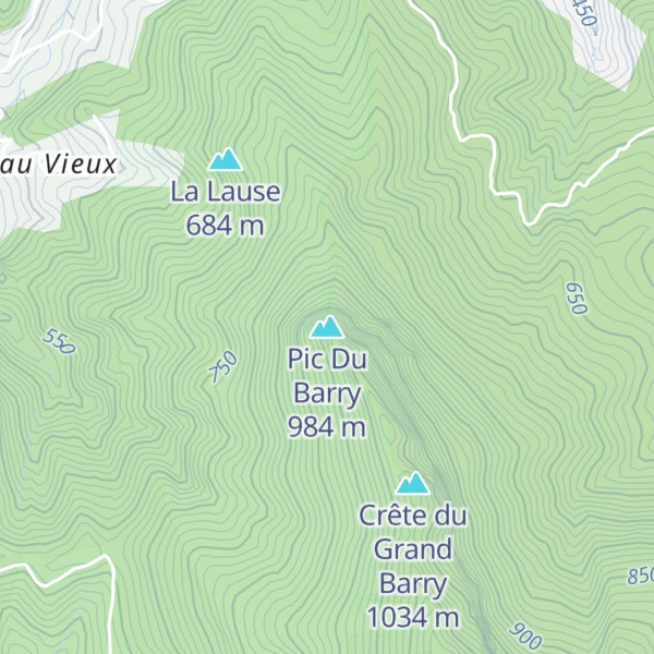 Map of Pic Du Barry