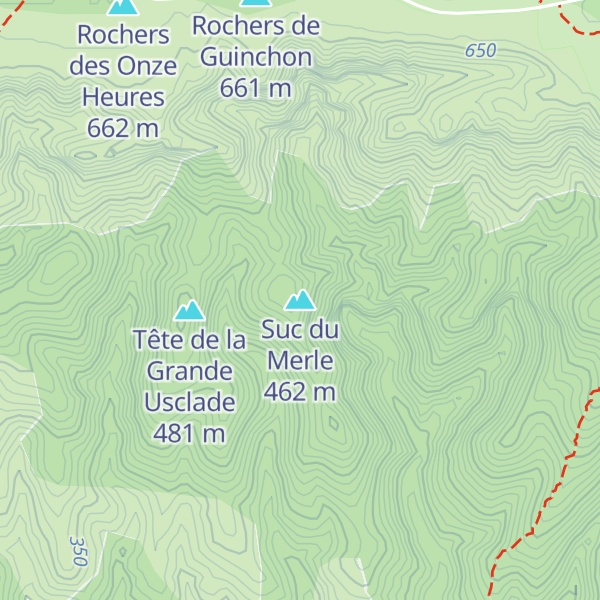 Map of Suc du Merle