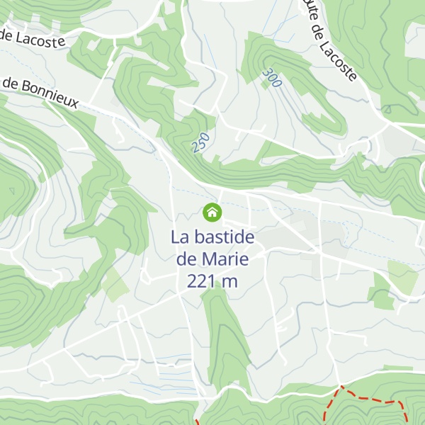 Map of La bastide de Marie